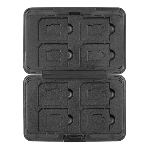 NUZAMAS Caixa de armazenamento de cartão de memória, de alumínio, resistente a choques, porta-cartõe