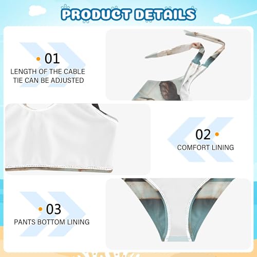 Pretty Cow in Tub Girls Bikini Sets 2 Piece Swimsuits Bathing Suit Swimwear4