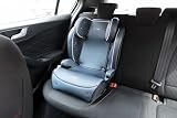 Tataway Fotelik Samochodowy Z Nasadką ISOFIX Dla Bezpieczeństwa Dziecka O Wysokości Od 100 Do 150 Cm Z Grafiką Na Szarym Tle