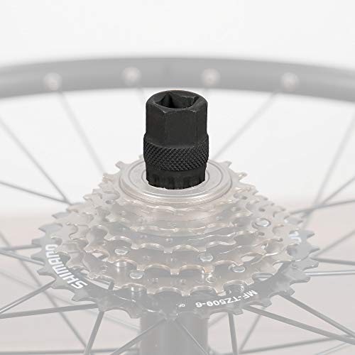 BikeHand Bike Freewheel Removal Tool - Compatible with Shimano Freewheel Bicycle Installation Tool - Fits 12 Splines 22.6mm for 5-8 Speed Freewheels Tool Fittings - Quality Heat-Treated Steel - Thumbnail 3
