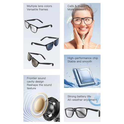 Lunettes intelligentes HiFi pour s'entraîner en musique et traduire 134 langues en voyage