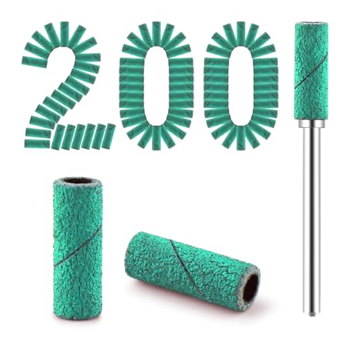 Cellentool 200 Pcs Nail Drill Bits Small Sanding Bands with