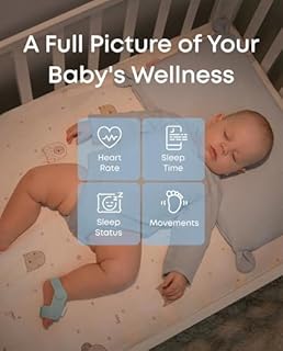 eufy Baby S320 Smart Sock Baby Monitor with 2.4 GHz Wi-Fi, Track Sleep Patterns, Naps, Heart Rate, and Blood Oxygen Levels, Soft and Comfortable, for Babies 0-18 Months, No Monthly Fee