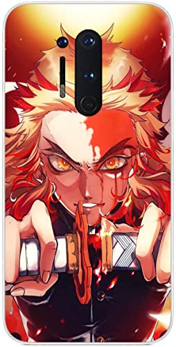 Compatible with Oneplus 8 Pro | Oneplus 8 Pro 5G Case Demon Hashira Rengo'kus Slayer Corps Member 898, Anime Phone Cases Shockproof Soft TPU Case Clear