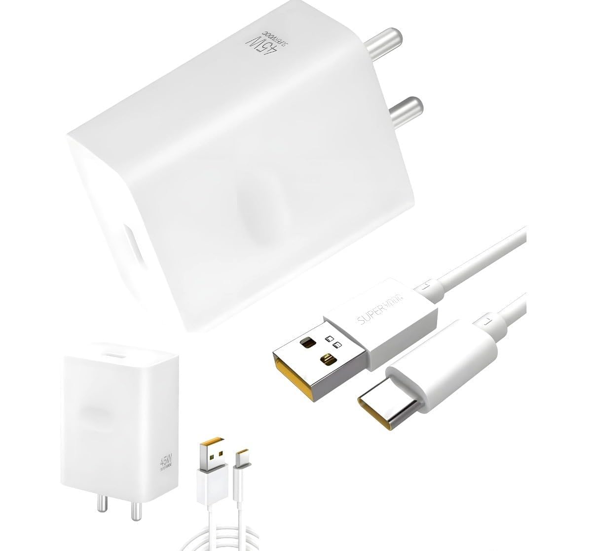 Original Realme 45W Charger for C65, Realme 13, GT 6 | Travel