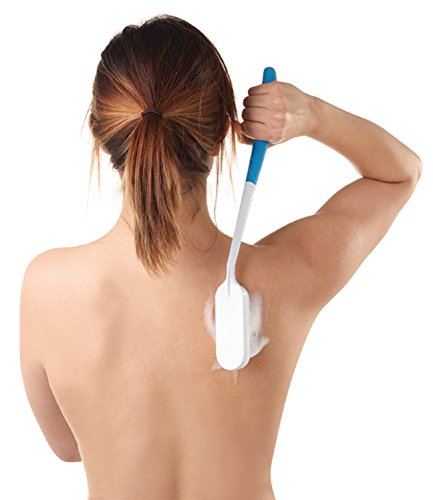 Preisvergleich Produktbild Eurosell - Senioren Wasch Badewannen Schwamm / Eincreme Creme Bodylotion Verteil Hilfe Hilfsmittel mit langem ergonomischen Griff