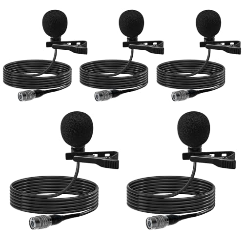 Microphone cravate mains libres lot de 5 contre les bruits ambiants connecteur Hirose