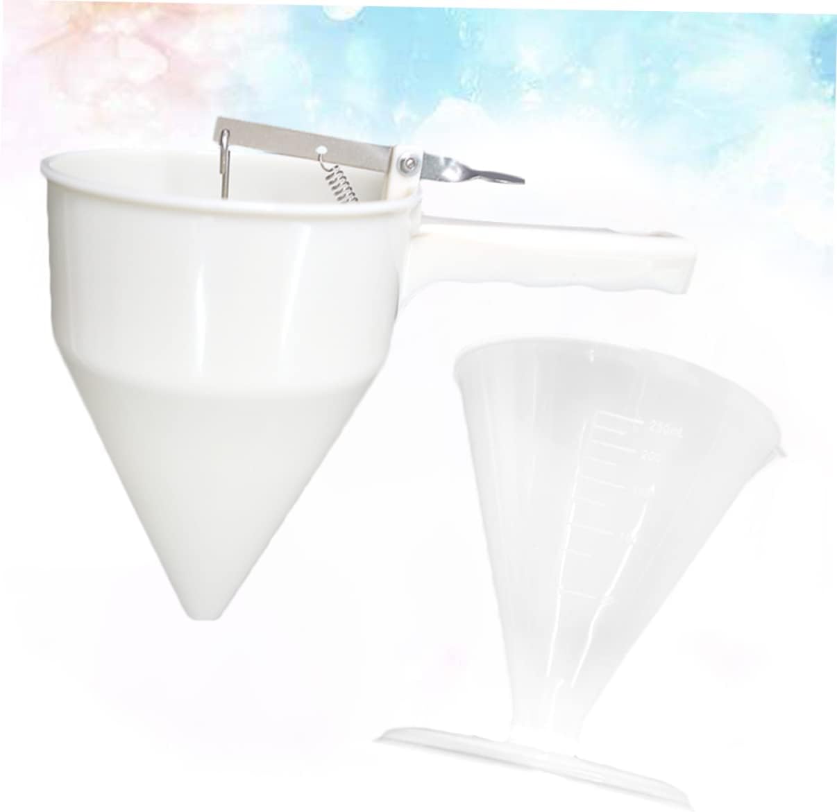 Mobestech Conical Funnel Batter Dispenser Tool with Stand Easy to Use Baking Utensil for Cake Shops Bakeries Juice Shops Modern Kitchen Pastry Making Device Random Colors Random Color