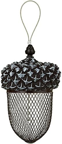 NIGMA® Acorn Bird Feeder | Outdoor Mounted Mixed Nuts Feeding Station For Wild Birds | Tree Hanging Decoration Or Ornament For Garden And Lawn | Heavy-Duty Squirrel-Proof Metal Mesh Nut Or Seed Holder