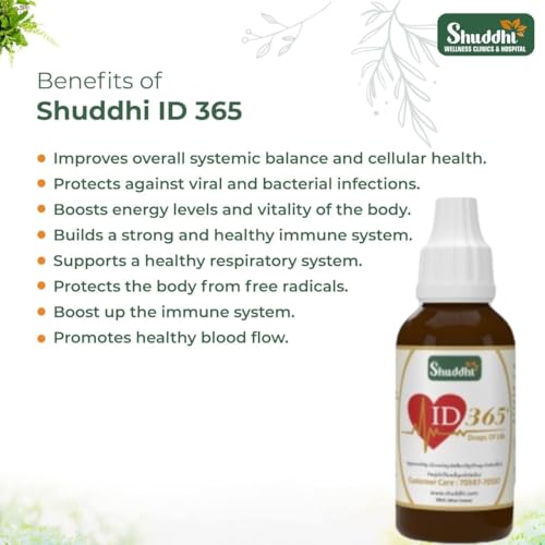 Image of Shuddhi ID 365 Drops | Ayurvedic Immunity Booster Drops | Naturally Blended With Ayurvedic Herbs | Effective For Adults And Children, 30ml