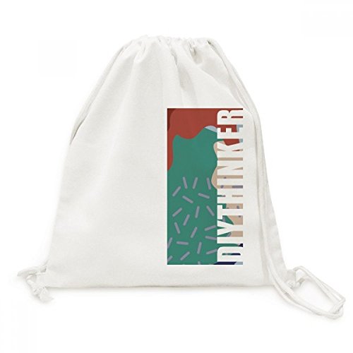 Sac cordon motif plantes abstraites DIYthinker grand sac à dos de voyage toile