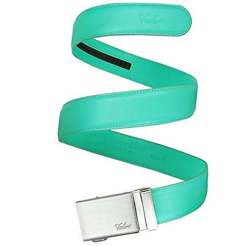 Image of Falari Men Unisex Genuine Leather Ratchet Dress and Casual Belt, Automatic Sliding Buckle, Trim to Fit
