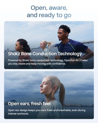 Image of SHOKZ OpenRun Air 2 Mini Bone Conduction Open-Ear Bluetooth Headphone，Black