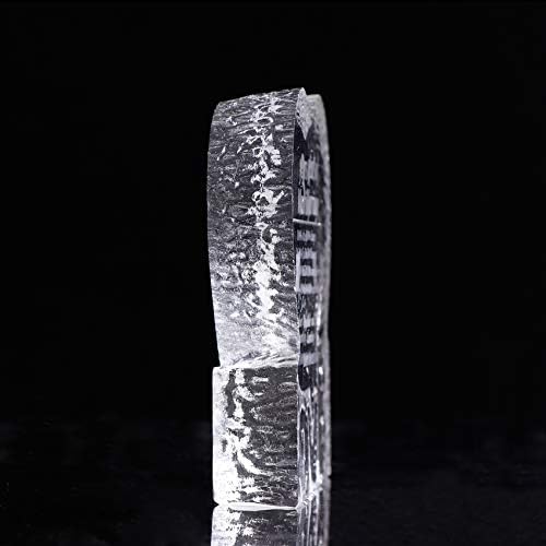 Glass Sculpture Etched 6 Years Happy Anniversary K9 Crystal Keepsake, 6th Iron Wedding Gifts for Couple Husband with Gift box (6 Year)
