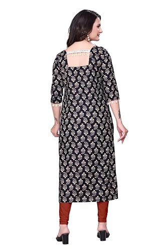 Image of Women's Pure Cotton Straight Fit Straight Cambric Jaipuri Printed Kurti