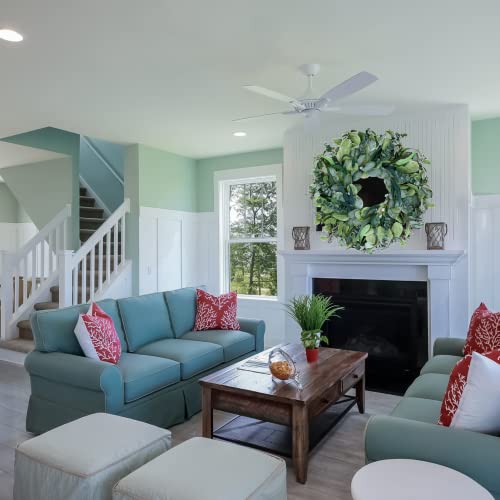 Easy Fine 26 Inch Eucalyptus Wreaths For Front Door，Wreaths For All Seasons，Spring Summer Fall Autumn Winter Year Round Everyday Wreath, Large Farmhouse Greenery Wreath, Home Front Door Decor #TOP6