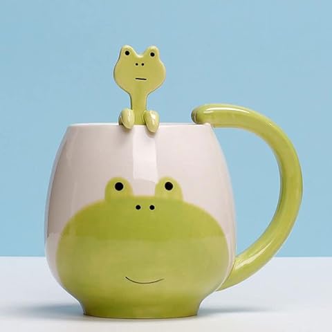 Xfeyaqlo Taza Rana Cafe con Cuchara Cover