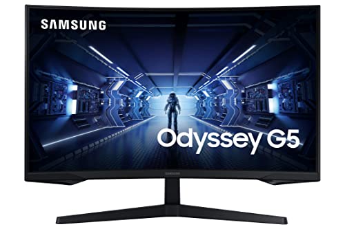 Samsung Odyssey LC32G55TQWUXEN 32 G55 1000R Curved Gaming Monitor - 144Hz, 1ms, 1440p QHD, Freesync Premium, HDR10, HDMI, 1 x Displayport,Black