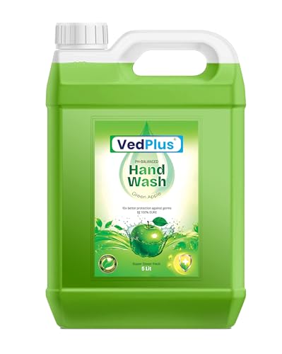 Image of Handwash Liquid Refill Can - Goodness of Green Apple | pH Balanced | Soothes & Hydrates Skin | Antibacterial 99.9% Germ-Protect | Soft and Supple Hands | 10X Moisturizer - 5L