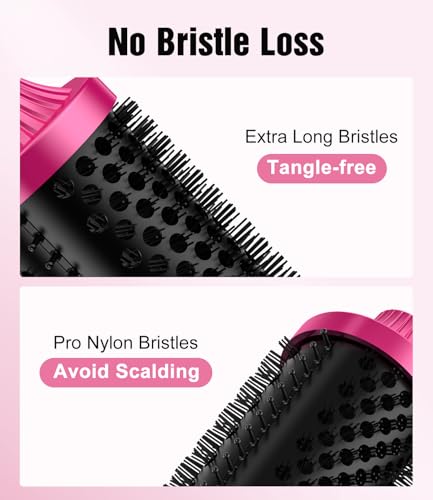 Terviiix 1.77\" Ionic Thermal Brush, Heated Round Brush with Dual MCH Tech, 9 Temp Adjustments, 30S Fast Heating, Easily Create 90\'s Voluminous & Smooth Style, Non-Blowing, Dual Voltage