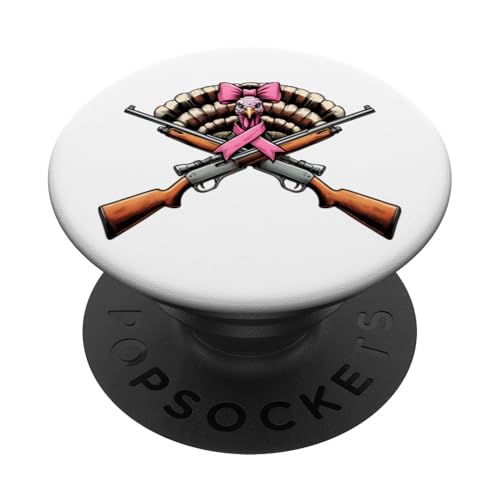 Coquette Bow Turquía Hunter Pavo Caza Rosa Cinta Chica PopSockets PopGrip Adhesivo