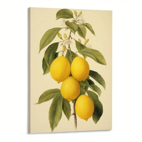 Peinture de fruits colorés pour dynamiser une décoration de cuisine sombre