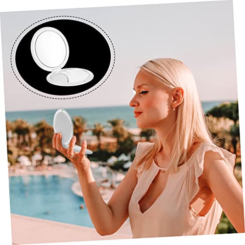 Miroir de voyage compact LED petit format pour sac à main et retouche maquillage quotidienne