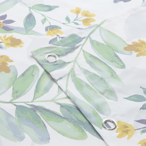 BESTRIPES Fabric Shower Curtain, Sage Green Gray Yellow Watercolor Botanical Leaf Shower Curtains for Bathroom, 72" W x 72" H by BESTRIPES - Image 4
