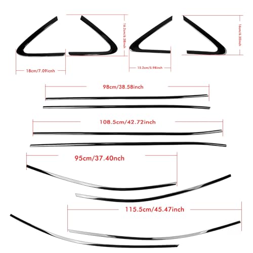 Cubierta embellecedora de ventana exterior para Toyota Corolla 2019-2024: marco de coche 3