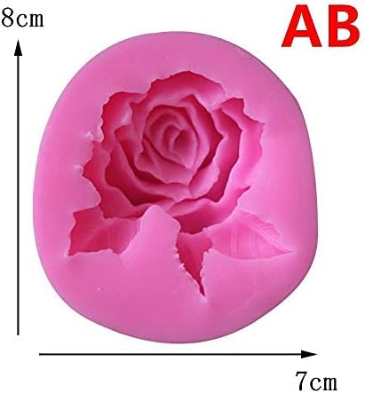 Miniatura 6 de Molde de silicona para tartas de flores y rosas circulares, guirnalda y hoja, chocolate, caramelos, gelatina, molde para tartas, herramientas de