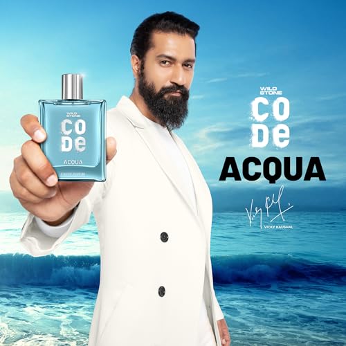 Image of Wild Stone CODE Acqua Eau De Parfum For Men, 100ml Luxury Long Lasting Fragrance, Fresh, Sparkling & Energising Premium Perfume Spray