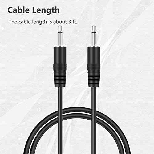 Cable de audio 3 ft 3.5mm TS mono macho a macho miniatura 4
