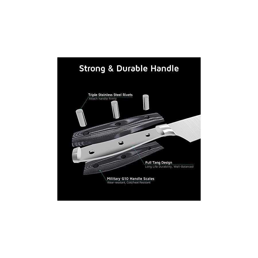WELLSTAR-Kitchen-Knife-Set-3-Piece-Razor-Sharp-German-Steel-Forged-Blade-with-Professional-G10-Handle-Chef-Utility-Paring-Knife-Well-Balanced-Cutlery-Set-for-Cutting-Chopping-and-Dicing-Gift-Box WELLSTAR Kitchen Knife Set 3 Piece, Razor Sharp German Steel Forged Blade with Professional G10 Handle, Chef Utility Paring Knife Well Balanced Cutlery Set for Cutting Chopping and Dicing - Gift Box