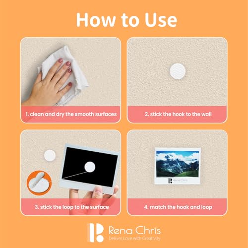 Image of Self Adhesive Dots, 0.59 inch Hook and Loop Circles, 1000 Pcs Round Fasteners with Strong Adhesive Backing, Waterproof Nylon for Classroom, Office & Home (White)