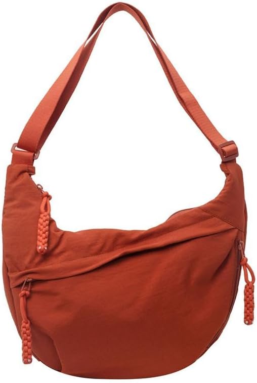 Nylon Crescent Crossbody Bag for Women Shoulder Tote Handbag Casual Sling Bag Dumpl...