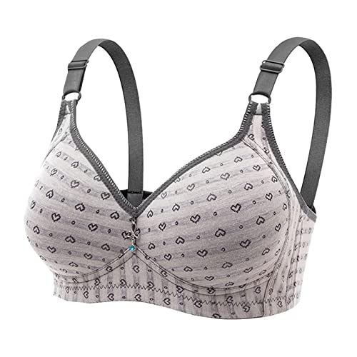 Bras for Women's Comfort Cushion Strap Wirefree Full Coverage Large Bust Non-Padd Push Up Bra Underwear Intimates