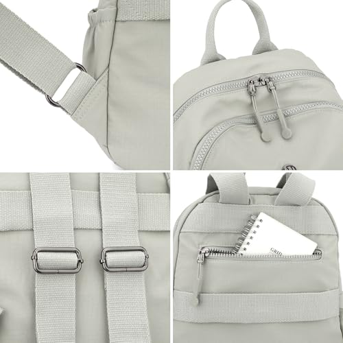 Image of Tanweibago Mini Nylon Women Backpacks,11L Small Ladies backpacks Casual Lightweight Women Shopping Travel Daypack (Z1-grey)