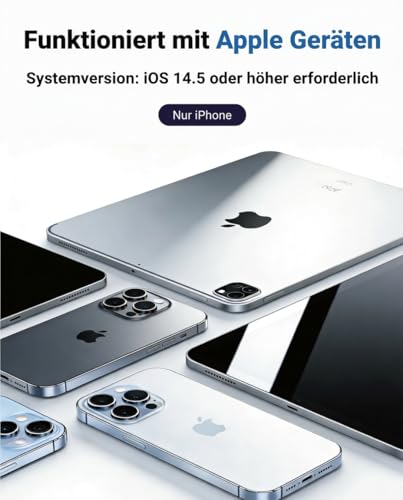 Magnetischer Auto GPS Tracker für Apple iOS, Fahrzeug Ortungs-Tag kompatibel mit Apple „Wo ist?“ App, ohne ABO, versteckter Fahrzeug Tracker für Auto & Motorrad