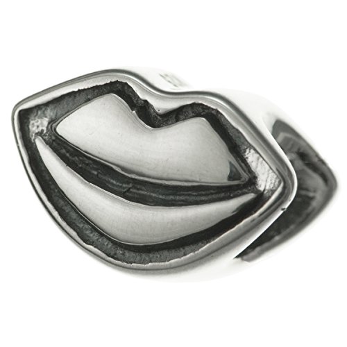 Dreambell 925 Sterling Silver Mouth Smile Lips Love Kiss Bead for European Charm Bracelets