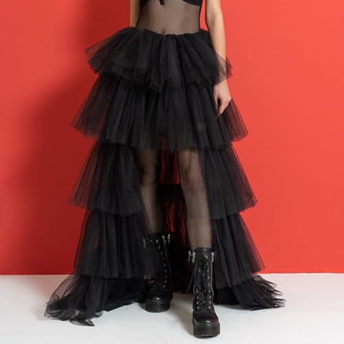 Womens Tiered Ruffle Tulle Maxi Skirt a Line Elastic High Waist Tutu Long Skirt Puplum Mesh Skirt Wedding Skirt2