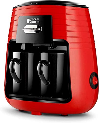 CVNIMV Cafetera Empotrada, Cafetera Espresso Cafetera Americana Cafetera Automática Casera Cafetera Mini Cafetera con Filtro Roja