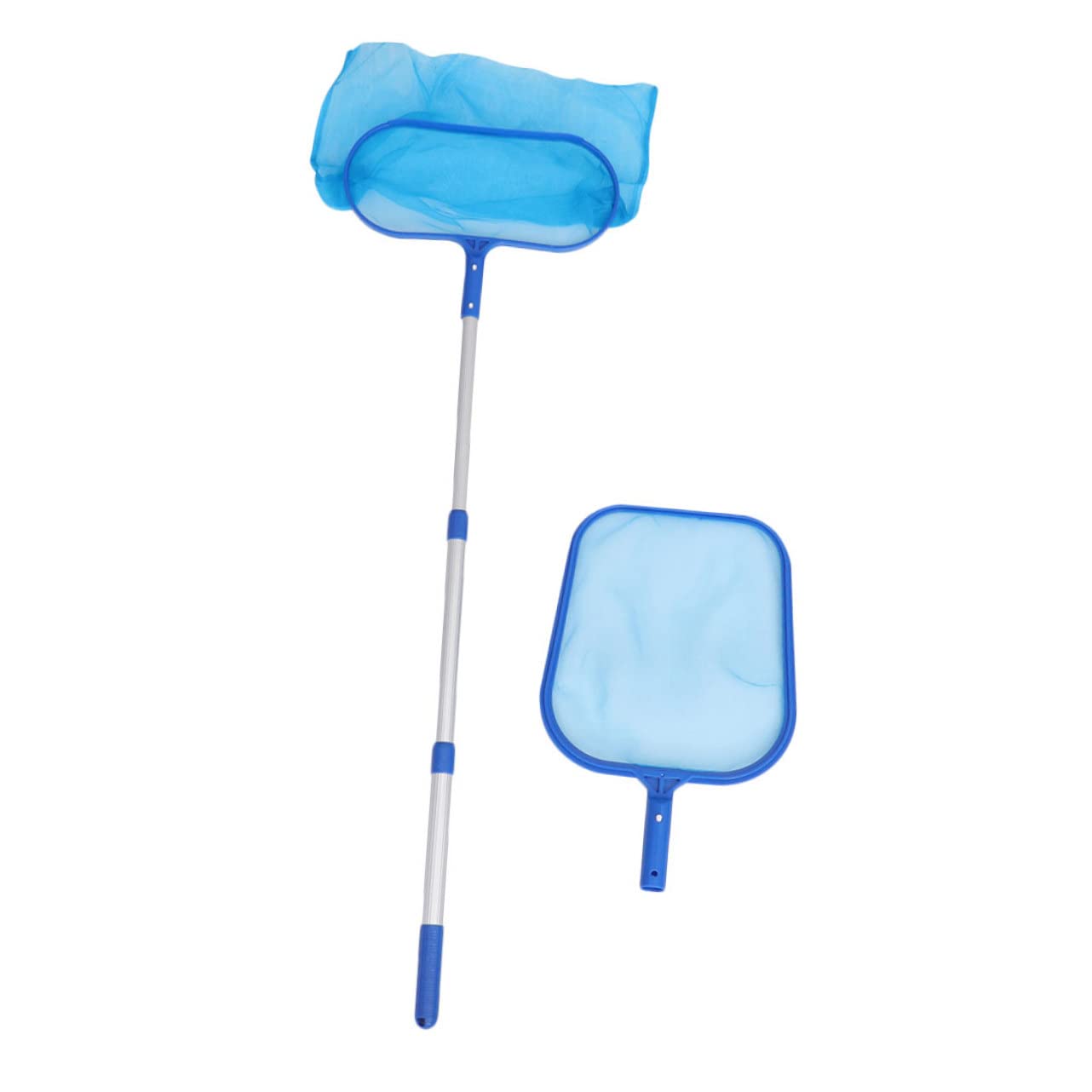 Recogedor de Hojas de Malla Delicada para Piscina, Juego Azul de Plástico