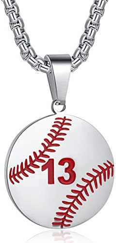 Rehoboth Baseball Athletes Jersey Number 0-99 Cross Pendant Necklace for Boys Girls Women Men 24 Inch (22