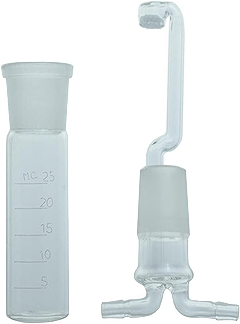 DADAKEWIN500ml Smoke Gas Collecting Bottle Gas Collecting Apparatus with Perforated Filtering Plate Clear Borosilicate 3.3 Glass Smoke Absorption Tube Lab Glasswares- Pack of 1 (Size : 500ml)
