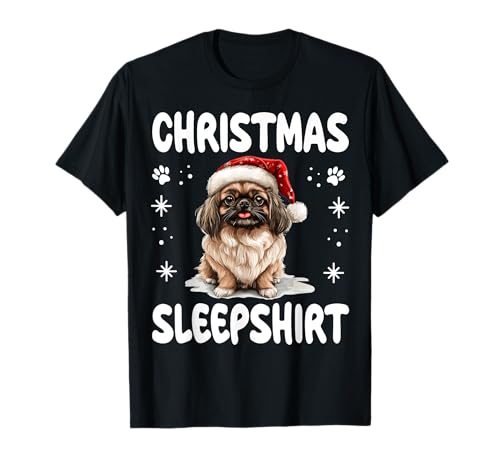 Pekinés perro perro camisón pijama Navidad Sleepshirt Camiseta