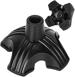 supregear Heavy Duty Rubber Ferrules for Walking Sticks - 19mm Self Standing Quad Base for Offset Quad Pod or Tripod Canes - Non-Slip Stable Replacement Feet for Folding Cane, Walking Cane, Crutches