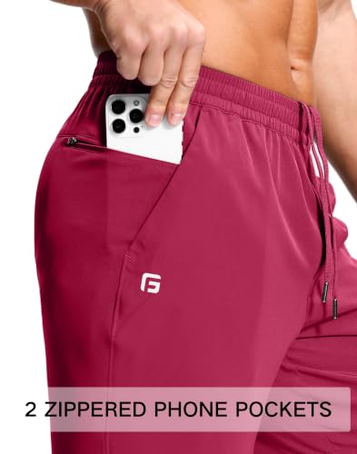 Image of GGJ Men's Lightweight Athletic Shorts with 2 Zipper Pockets 7 inch /9 inch /5 inch Gym Workout Running Quick Dry Tennis Shorts for Men