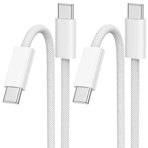 Cable USB C a USB C [2Pack 3M] Cable USB C 60W PD Carga Rapida Cable USB Tipo C Compatible con iPhone 17/16/15 Plus Pro MAX,Macbook Pro/Air,Galaxy S21+/S21,Google Pixel,iPad Pro 2021,Huawei P40 P30
