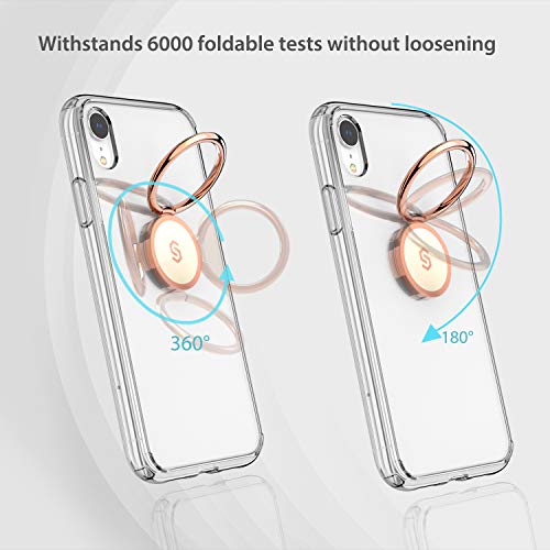 Syncwire Cell Phone Ring Holder Stand, 360 Degree Rotation Finger Ring Kickstand With Polished Metal Phone Grip For Magnetic Car Mount Compatible With Iphone, Samsung, Lg, Pixel - Rose Gold #TOP3