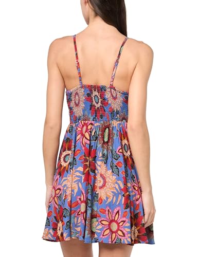 Image of Angie Women's Angie Women's Printed Deep V Smocked Bodice Dress